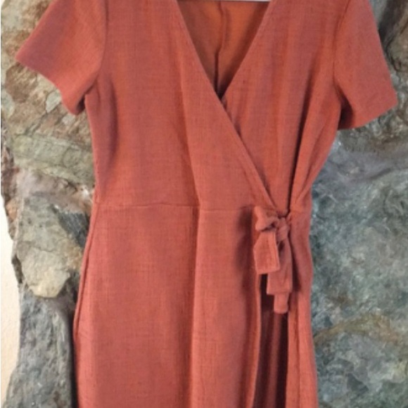Madewell Texture & Thread Short-Sleeve Side-Tie Dress | Size Medium - Picture 5 of 16